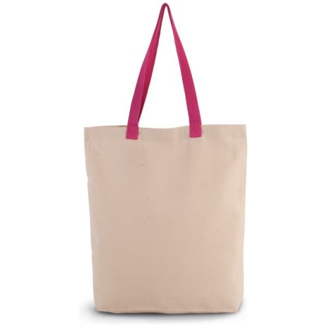 Shopper met plooi en contrasterend hengsel