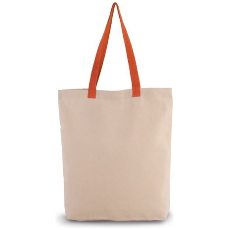 Shopper met plooi en contrasterend hengsel