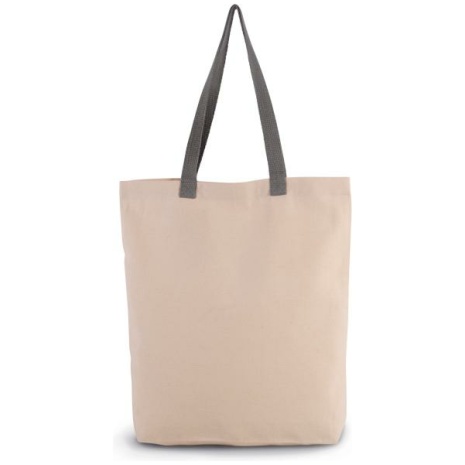 Shopper met plooi en contrasterend hengsel