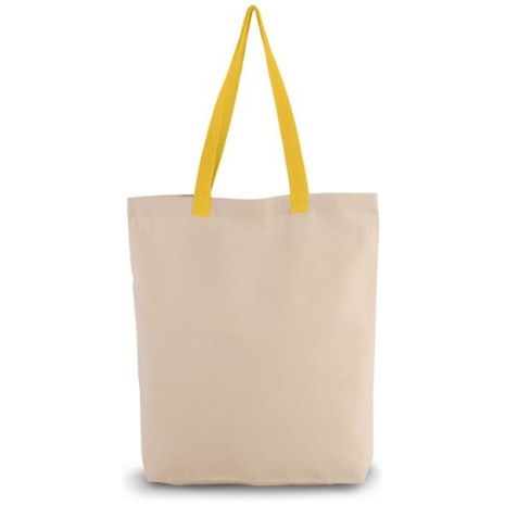 Shopper met plooi en contrasterend hengsel