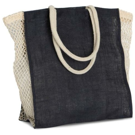 Shopper met plooi van mesh