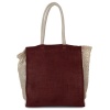 Shopper met plooi van mesh