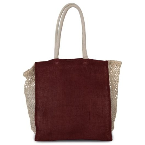 Shopper met plooi van mesh