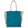 Shopper met plooi van mesh