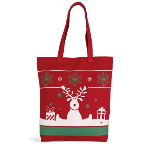 Shopper met kerstmotieven