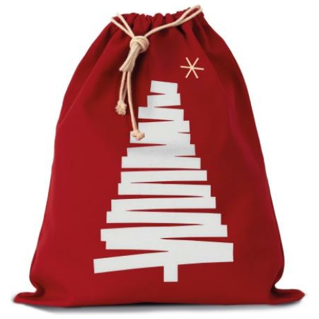 Katoenen koordjestas met dennenmotief