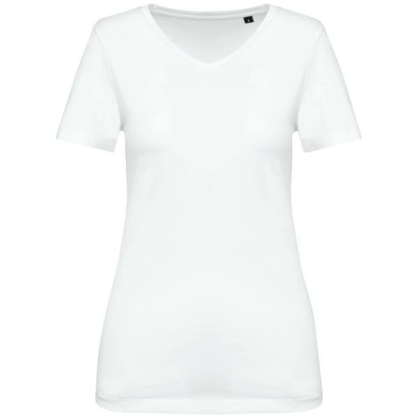 Supima® dames-T-shirt V-hals korte mouwen