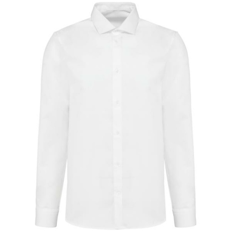 Herenoverhemd in popeline met lange mouwen