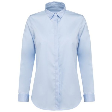 Damesoverhemd van twill met lange mouwen