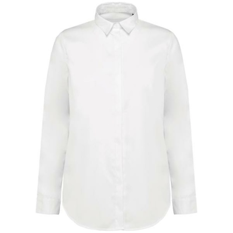 Damesoverhemd van twill met lange mouwen