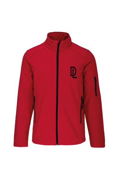 Softshell jas met bedrukking rood